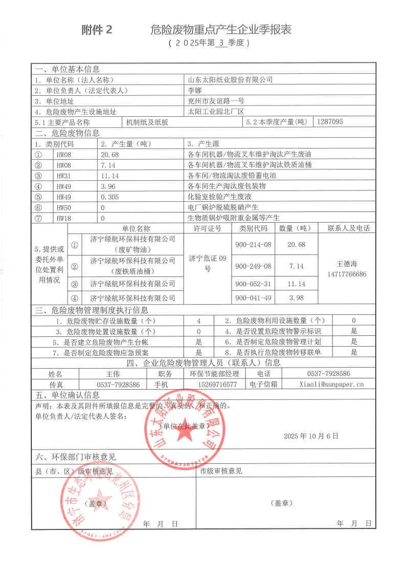 2025年世界杯下单网站危险废物第三季度报表.jpg