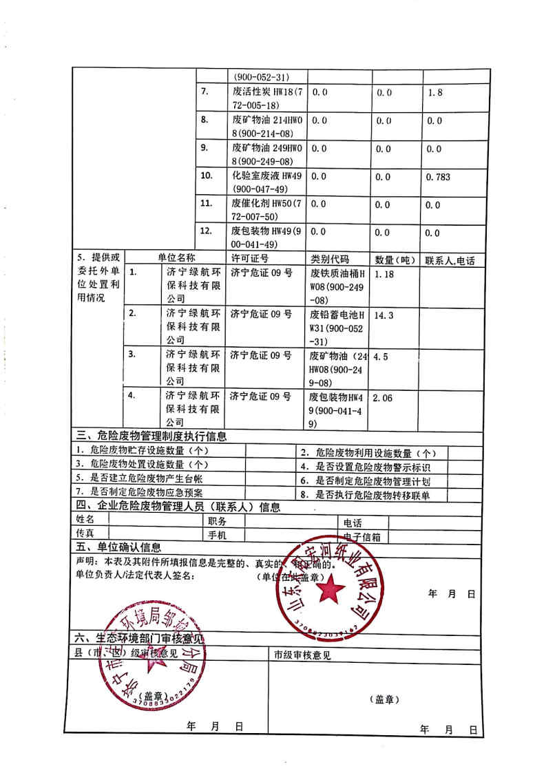 2025年世界杯下单网站宏河纸业危险废物第二季度报表_Page2.jpg