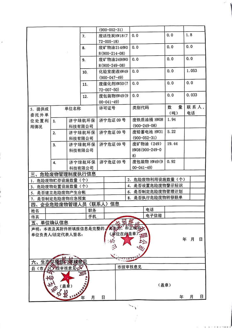2025年世界杯下单网站宏河纸业危险废物第三季度报表_Page2.jpg